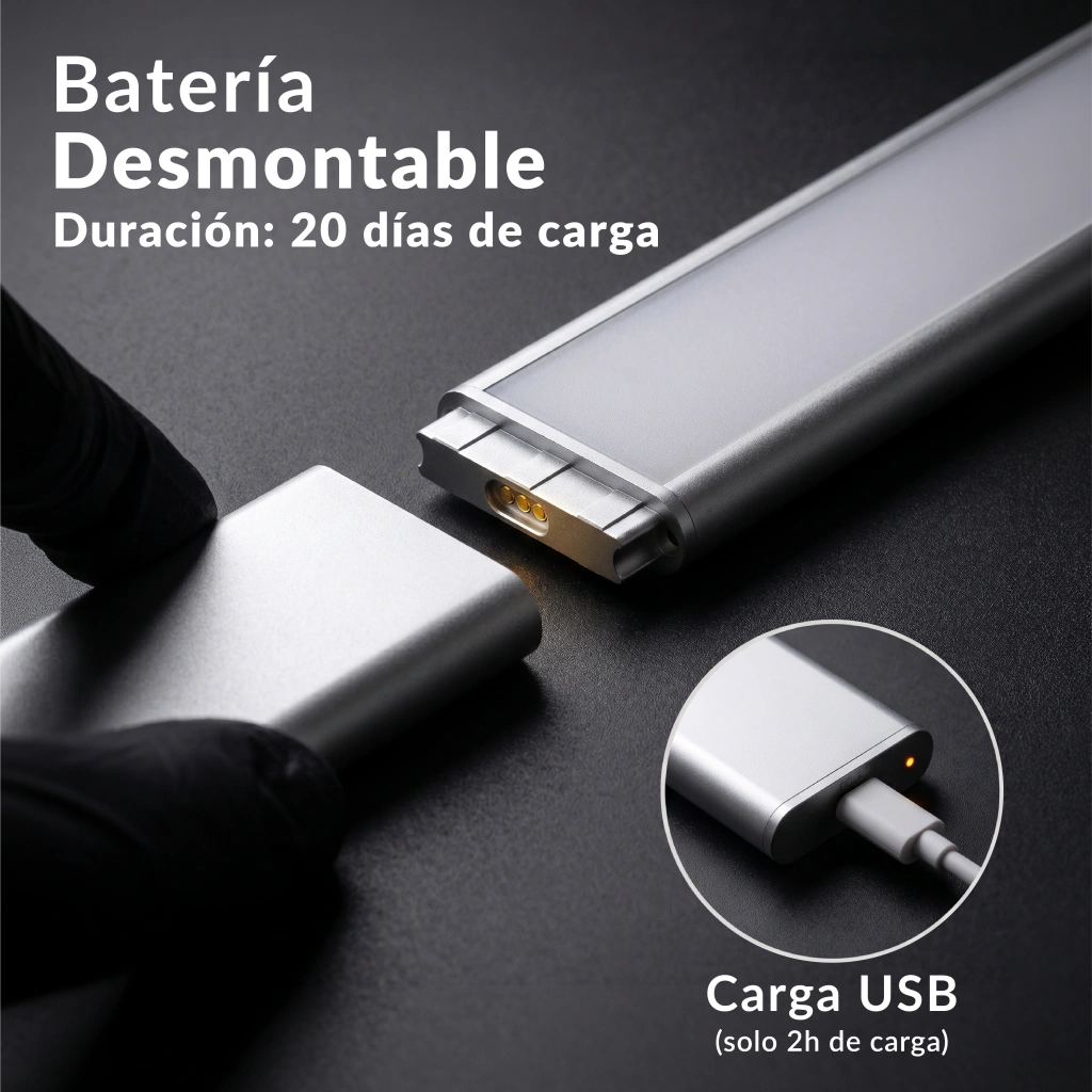 Barra LED Premium de Aluminio & Batería desmontable
